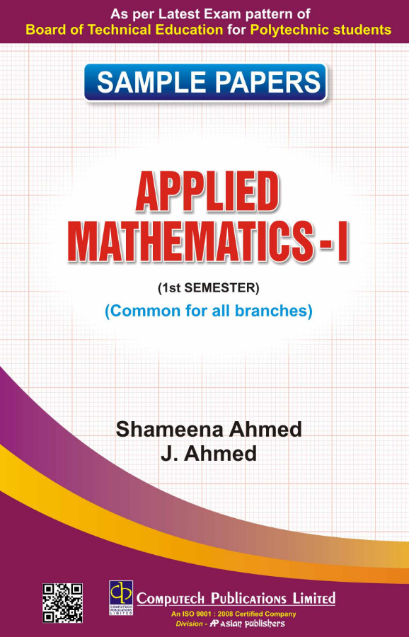SAMPLE PAPER APP.MATHS - 1 (1ST SEM.)(COMMON FOR ALL)