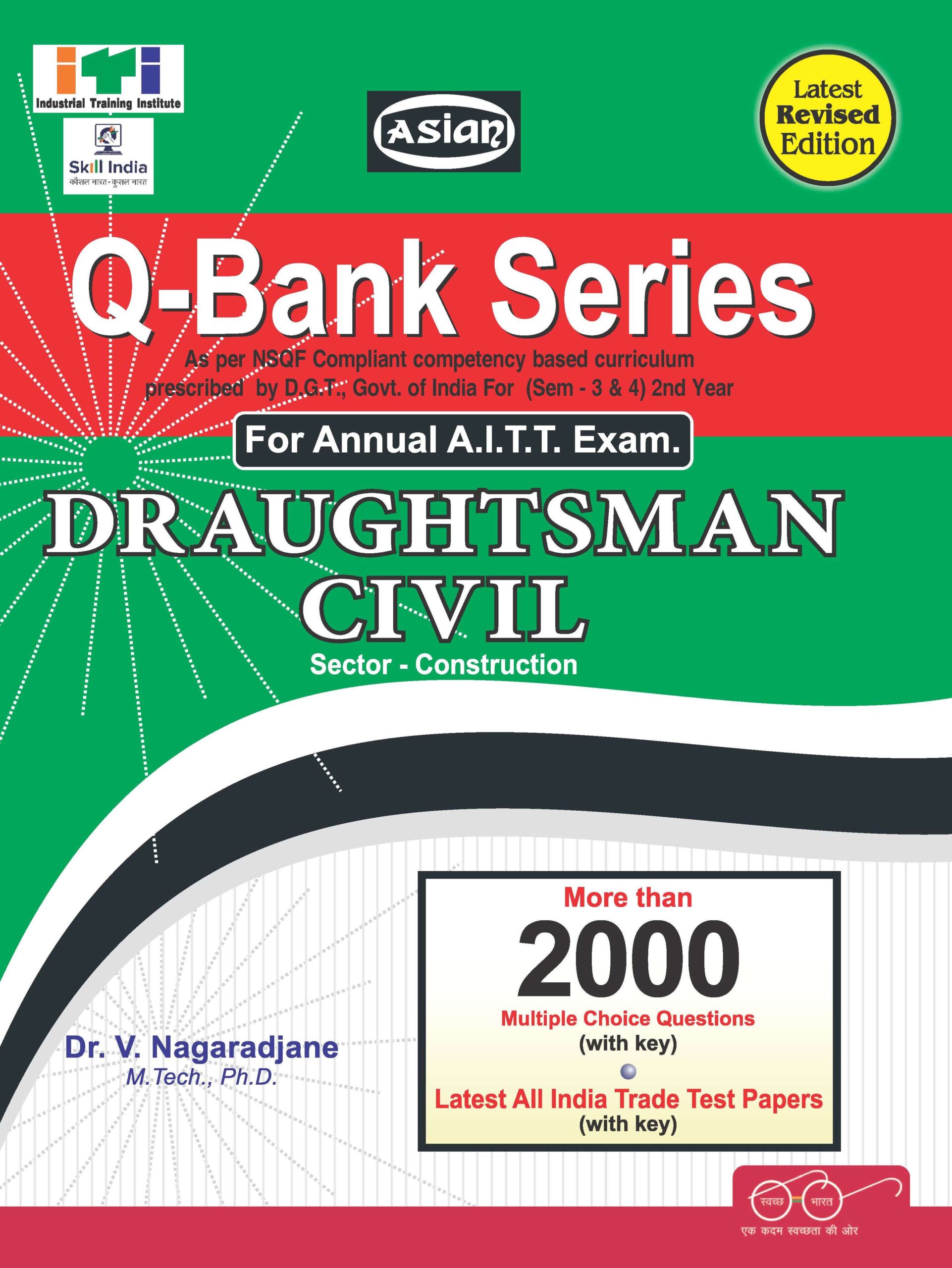 Draughtsman Civil Q-Bank (Semester 3 & 4) (MCQ &amp; Solved Papers)