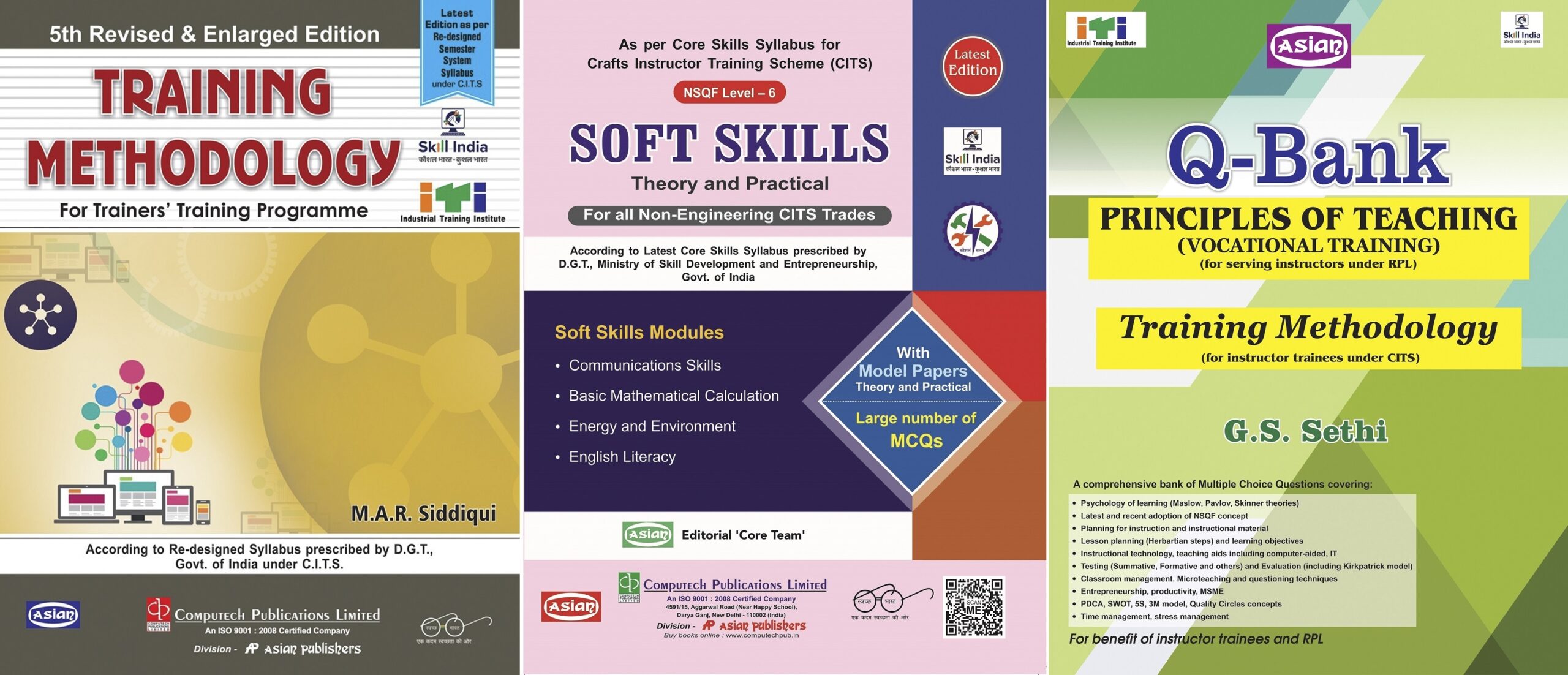 Principal Of Teaching Complete Set (Training Methodology+Q-Bank Principal Of Teaching+Soft Skills For CITS Trades)